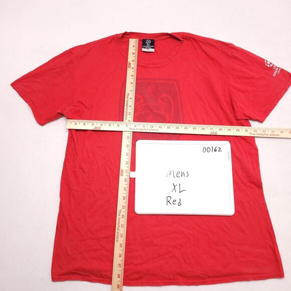 UEFA Champions League Madrid 19 Final Casual T Shirt Adult Mens Size XL Red - Picture 7 of 10